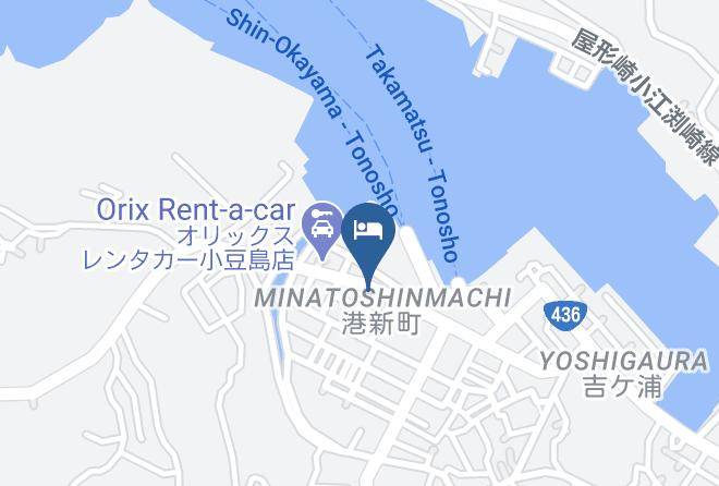 Tonosho Townshozu District - Business Hotel New Port Maps