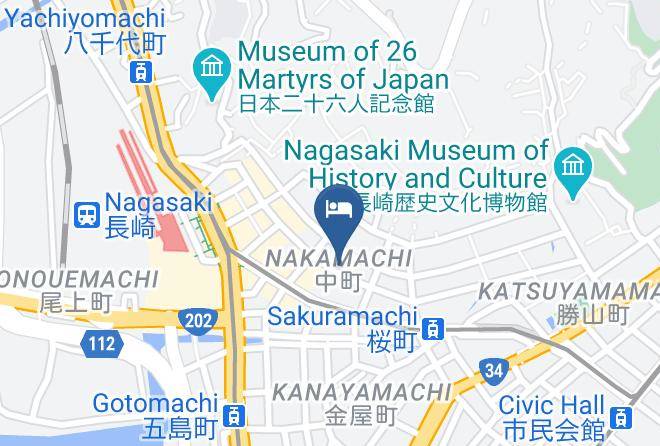 Nagasaki City - Business Hotel New Top Maps