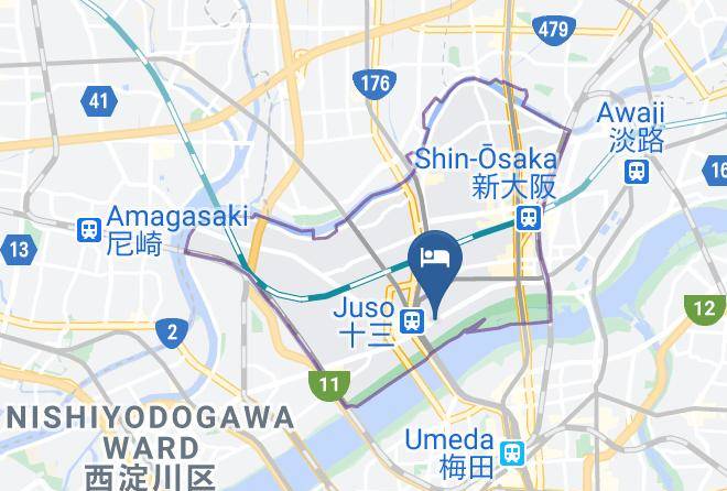 Osaka City Yodogawa Ward - Business Hotel Ok Maps