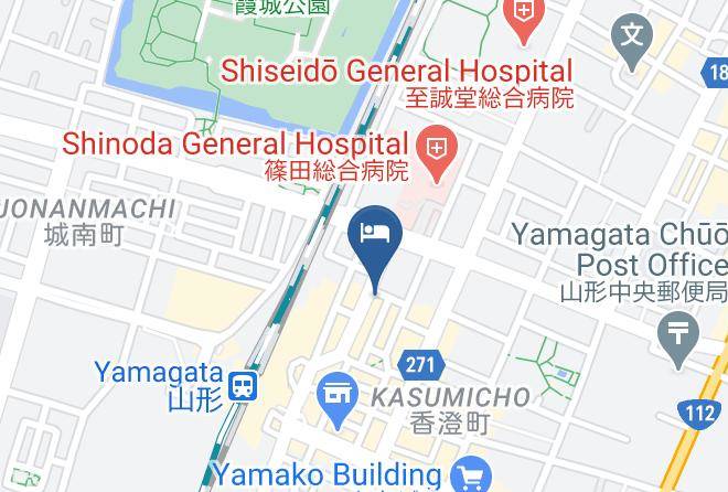 Yamagata City - Business Hotel Okazawa Maps