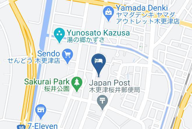 Kisarazu City - Business Hotel Okura Maps