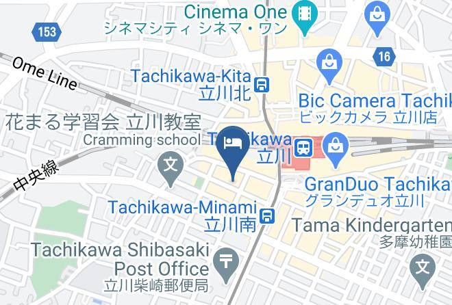 Tachikawa City - Business Hotel Ozawaya Maps