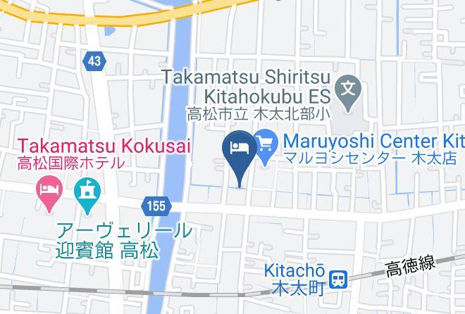 Takamatsu City - Business Hotel Prince Maps