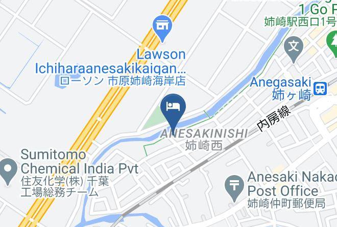 Ichihara City - Business Hotel Rice Field Medium Maps