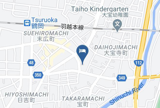 Tsuruoka City - Business Hotel Shirakaba Maps