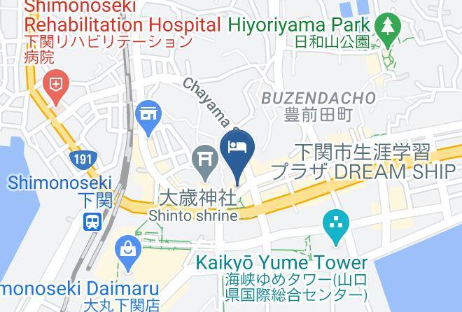 Shimonoseki City - Business Hotel Vip Nangoku Maps