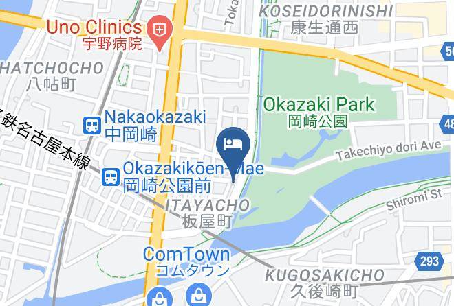 Okazaki City - Business Hotel Wakaba Maps