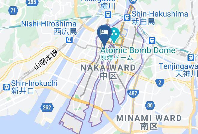 Hiroshima City Naka Ward - Business Ryokan Futaba Maps