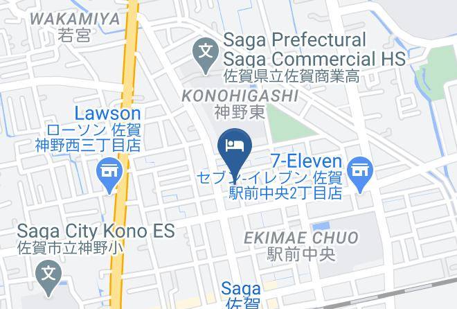 Saga City - Businesshotel Sun City Hotel 2gokan Maps