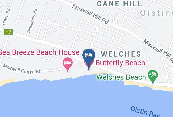 Christ Church - Butterfly Beach Hotel Maps