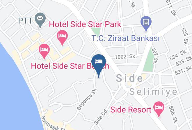 Manavgat - Motel Bykara Maps