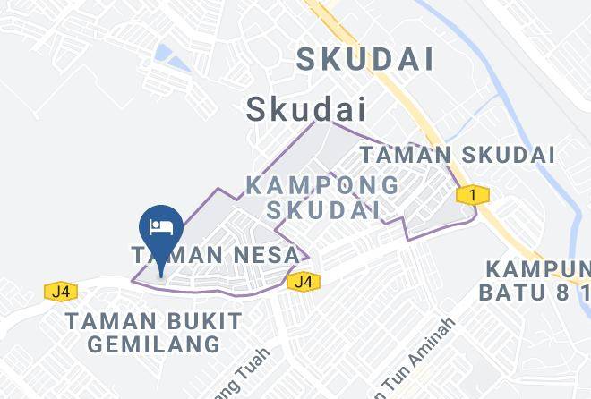 Johor Bahru - Bzz Hotel Skudai Maps
