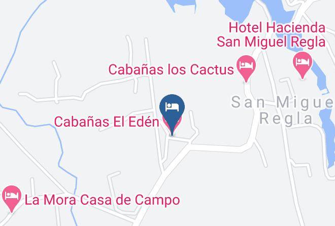 Huasca De Ocampo - Cabanas El Eden Maps