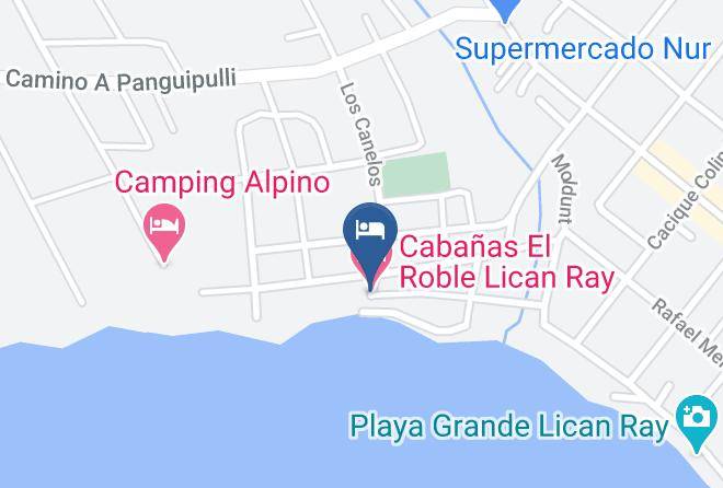 Cautin Province - Cabanas El Roble Lican Ray Maps