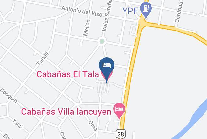 Punilla Department - Cabanas El Tala Maps