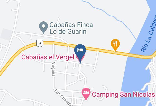 La Caldera - Cabanas El Vergel Maps