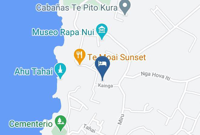 Easter Island - Cabanas En Isla De Pascua Mirador Tahai Maps