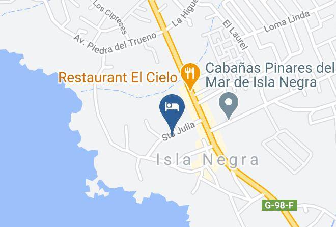 San Antonio Province - Cabanas La Nena En Isla Negra Maps