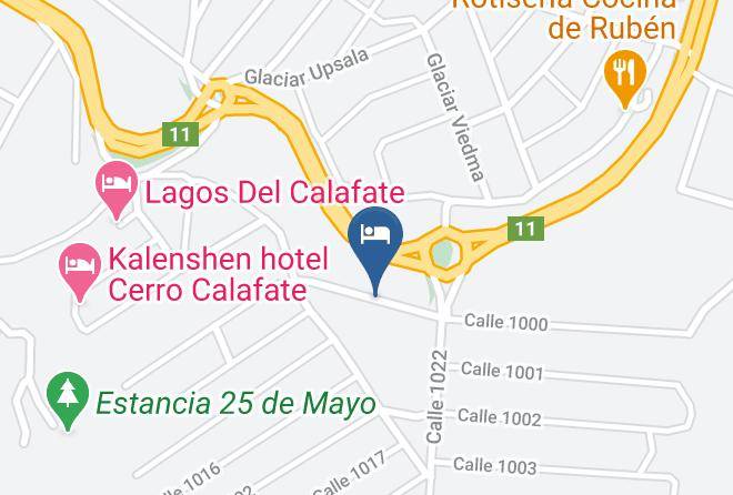 Lago Argentino - Cabanas Las Rocas Maps