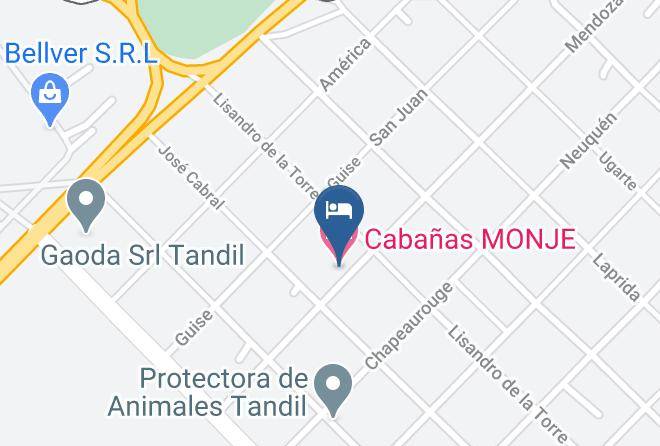 Tandil Partido - Cabanas Monje Maps