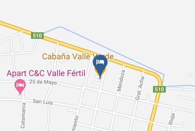 Valle Fertil Department - Cabanas Ojos Del Cielo Maps