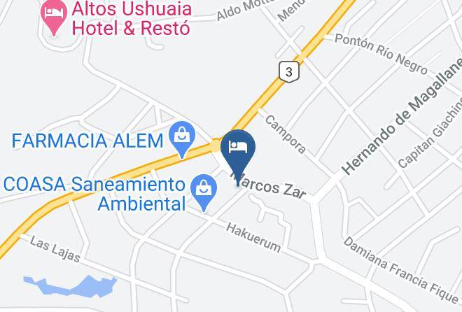 Ushuaia - Cabanas Onashin Maps