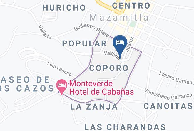 Mazamitla - Cabanas El Paraiso De Las Ranas Maps