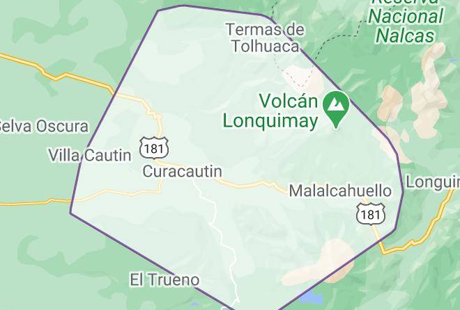 Malleco Province - Cabanas Piedra Extrana Maps