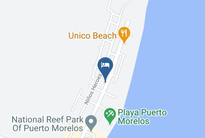 Puerto Morelos - Cabanas Puerto Morelos Maps