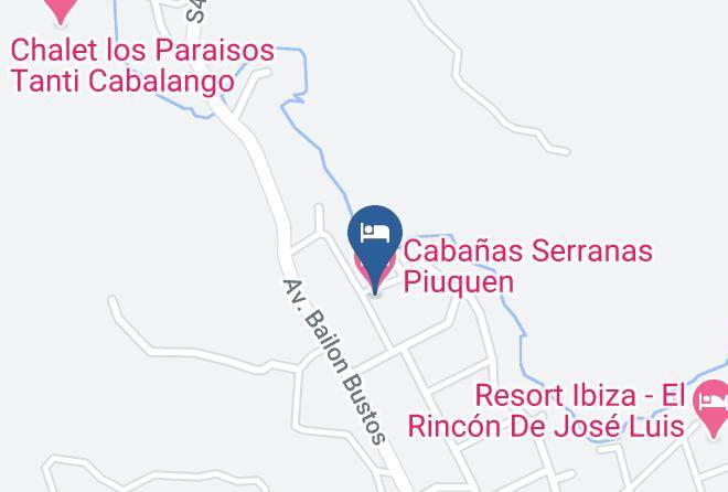 Punilla Department - Cabanas Serranas Piuquen Maps
