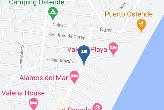 Pinamar - Cabanas Valeria Kaupe Maps
