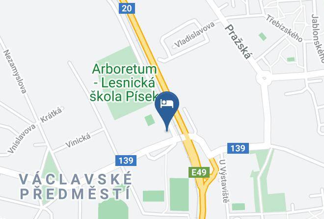 Pisek - Cadillac Hotel Maps