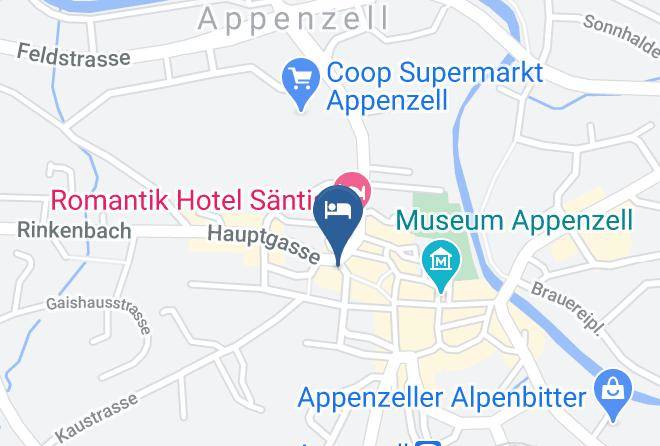 Appenzell Inner Rhodes - Cafe Hotel Appenzell Maps