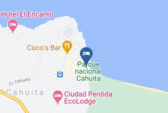 Cahuita National Park Hotel And Restaurant Map