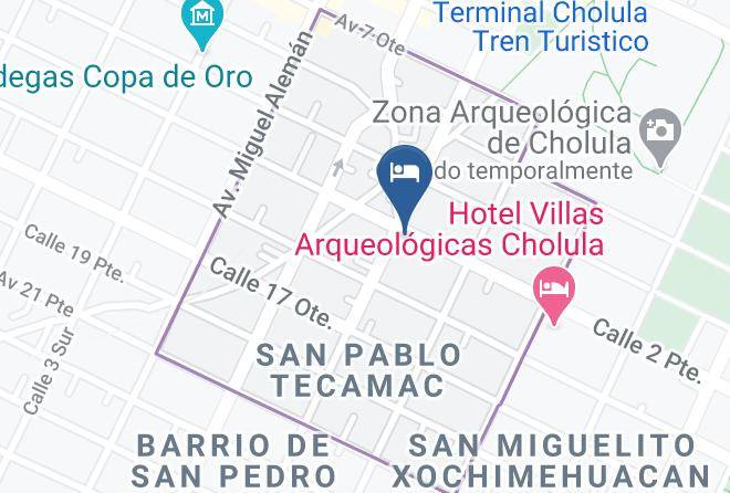 San Pedro Cholula - Calido Cosmos Hotel Maps