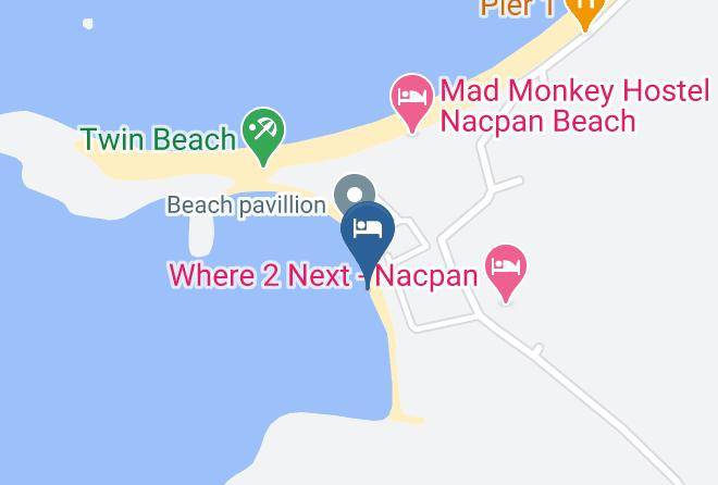 Palawan - Calitang Beach Resort Nacpan's Twin Beach Maps