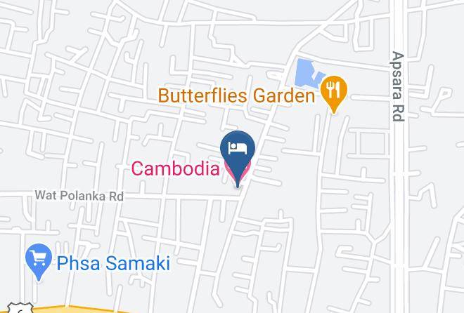 Cambodia Hotel Karte - Siem Reap - Siem Reab Town