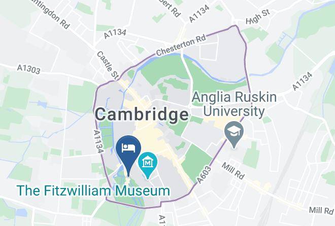 Cambridge Hotel City Centre On The River Cam Map