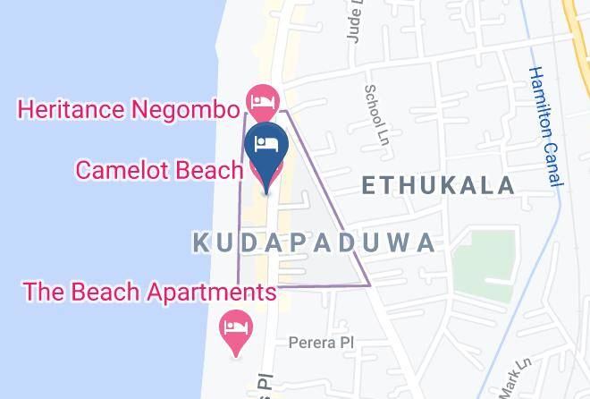 Colombo - Camelot Beach Hotel Maps