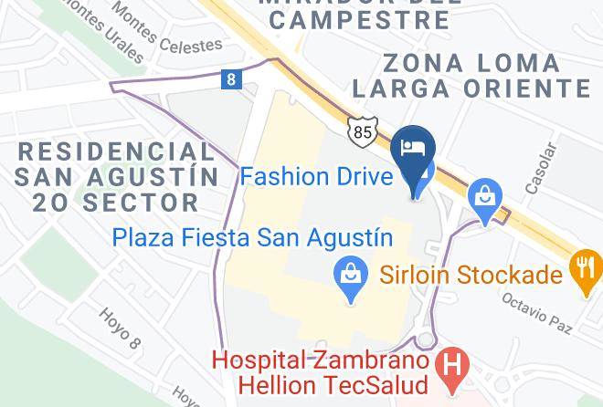 San Pedro Garza Garcia - Camino Real Fashion Drive Monterrey Maps