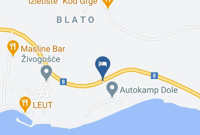 Camp Dole Zivogosce Map - Split Dalmatia - Podgora