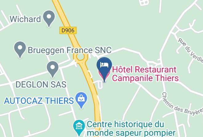 Puy De Dome - Hotel Restaurant Campanile Thiers Maps