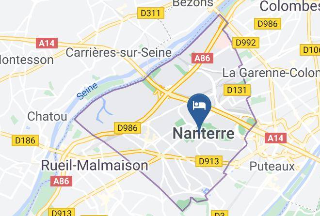 Hotel Campanile Paris Ouest Nanterre La Defense Map