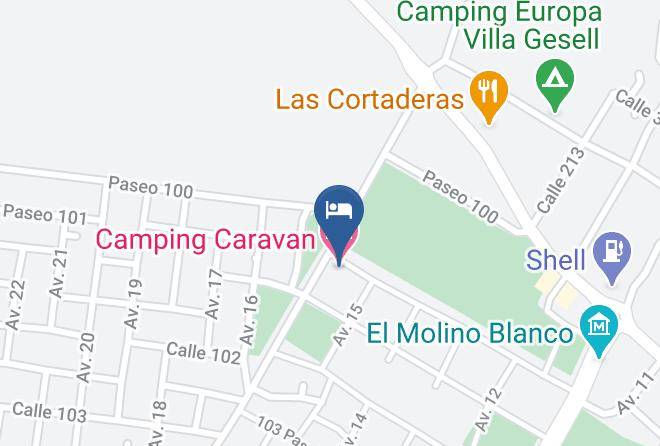 Villa Gesell - Camping Caravan Maps