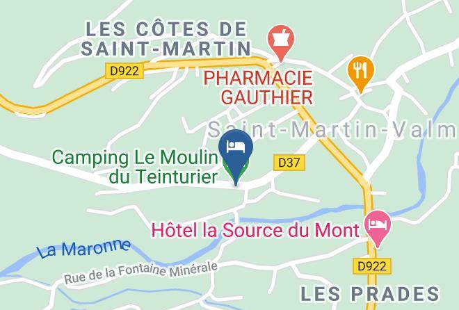 Camping Le Moulin Du Teinturier Carte - Auvergne Rhone Alpes - Cantal
