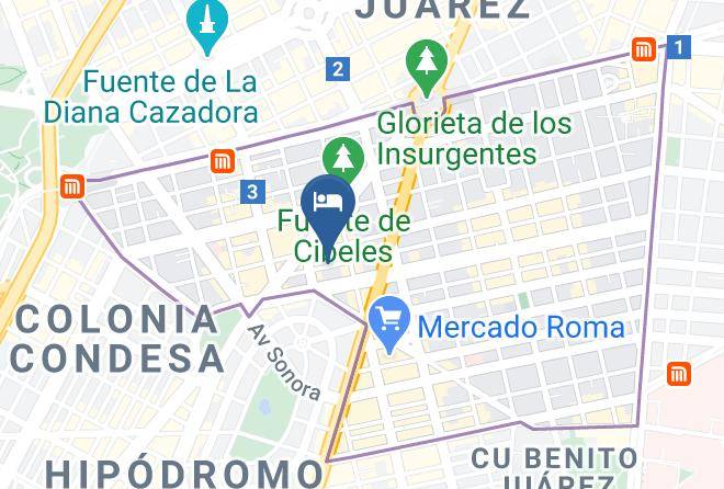 Cuauhtemoc - Candelario Hotel & Host Maps