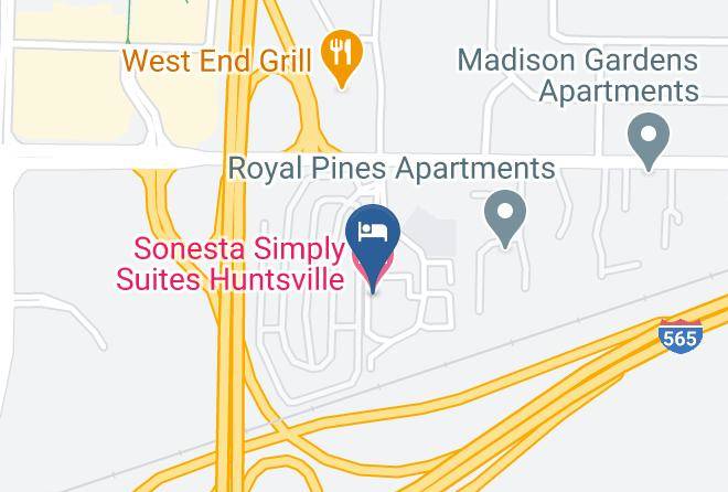 Sonesta Simply Suites Huntsville Map