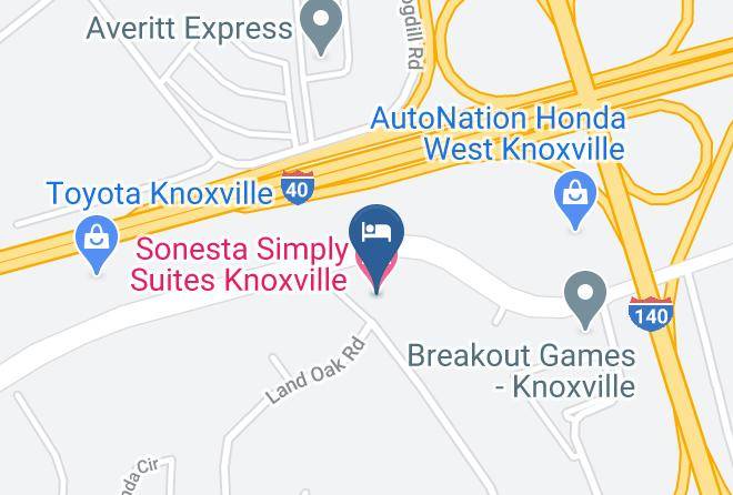 Knox - Sonesta Simply Suites Knoxville Maps