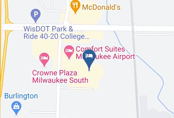 Milwaukee - Candlewood Suites Milwaukee Airport Oak Creek Maps