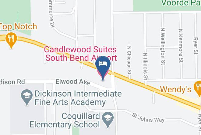 Candlewood Suites South Bend Airport Map